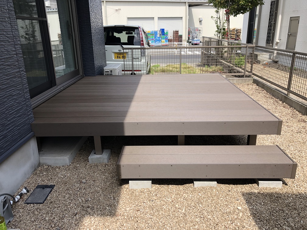 樹ら楽ステージ　ミニデッキ　ステップ ウッドデッキ オプション LIXIL リクシル TOEX 樹ら楽ステージ